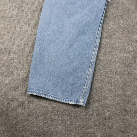 Hollister Jeans Womens 7 Light Wash Ultra High Rise Dad Distressed Ripped Knees - Picture 14 of 16